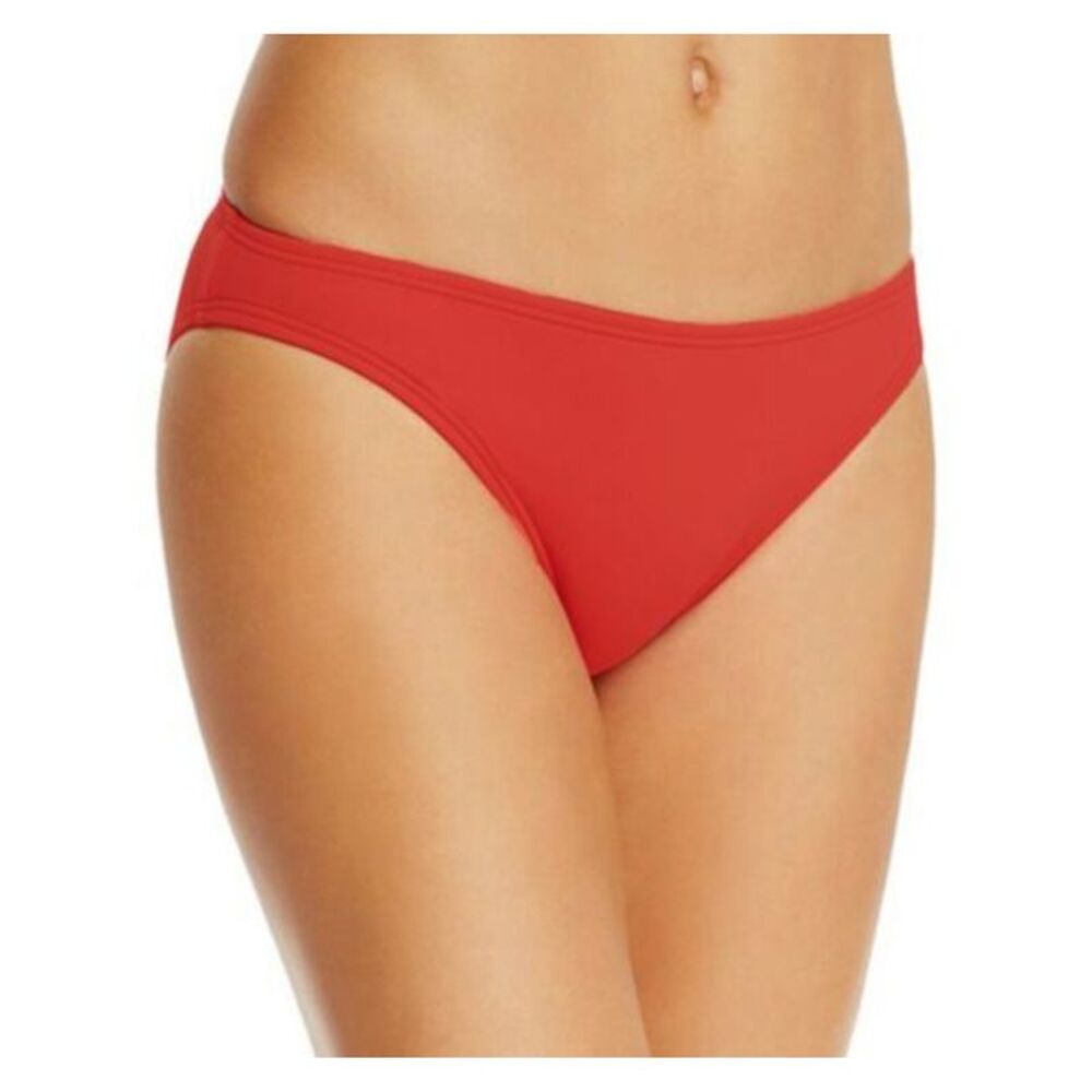 DKNY Women's Red Stretch Lined Bikini UV Protection Hipster Swimsuit Bottom L